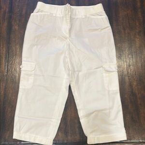 White Cargo Capris